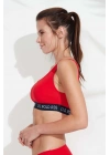 Kadın Kırmızı U Yaka Bralet Bikini Üst