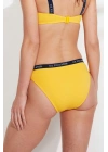 Kadın Sarı Kalın Kenarlı Lastikli Bikini Alt