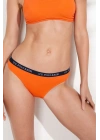 Kadın Turuncu Kalın Kenarlı Lastikli Bikini Alt