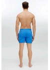 Erkek Saks Mavi Orta Boy Deniz Şortu