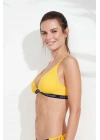 Kadın Sarı Geniş Üçgen Bikini Üst