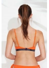 Kadın Turuncu Geniş Üçgen Bikini Üst