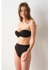 Blush Dolgulu Straplez Bikini Tek Üst Siyah 239104