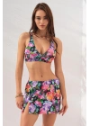 Pearl Etekli Fra Bikini Takım Üçlü Set Violet 231228