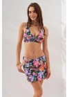 Pearl Etekli Fra Bikini Takım Üçlü Set Violet 231228