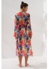 Belden Bağlamalı Elbise Pareo Garden 231804-d