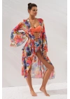 Belden Bağlamalı Elbise Pareo Garden 231804-d
