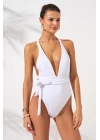 Camila Belden Çapraz Bağlamalı Mayokini Beyaz 231604