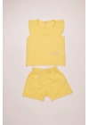 %100 Pamuk Kız Çocuk Yazlık Dokuma Şortlu Takım 303789
