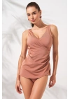 Mara Kruvaze Formlu Tankini Takım Bronz 231501