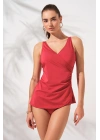 Mara Kruvaze Formlu Tankini Takım Kırmızı 231501