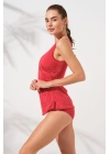 Mara Kruvaze Formlu Tankini Takım Kırmızı 231501