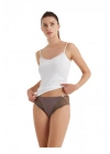 Kadın Modal Elastan Slip 1448 - Kahverengi