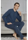Lacivert Erkek Uzun Kol Pijama Takımı 7123
