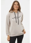 Kanguru Cepli Kapüşonlu Sweatshirt - Bej