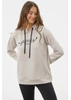 Kanguru Cepli Kapüşonlu Sweatshirt - Bej