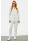 Büyük Beden Tunik Eşofman Takım - Ekru