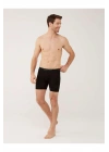 Erkek Siyah 3 Lü Uzun Paçalı Boxer