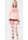 U.s Polo Assn. 16651 Kadın Uzun Kollu Pijama Takımı-somon