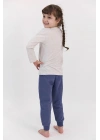 U.S. Polo Assn Bejmelanj Kız Çocuk Uzun Kol Ribanalı Pijama Takımı