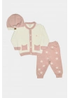 Yıldızlı Triko Bebek & Çocuk 3Lü Alt-Üst Takım 303955