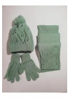 Kız Garson Atkı Bere Eldiven Üçlü Takım K22180-05-143 9-15 Yaş