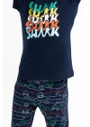 Rolypoly Shark Lacivert Erkek Çocuk Pijama Takımı