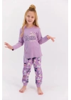 Rolypoly Sleep Lila Kız Çocuk Uzun Kol Pijama Takımı