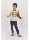 Arizona Kum Beji Erkek Çocuk Mevsimlik Pijama Takımı