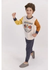 Arizona Kum Beji Erkek Çocuk Mevsimlik Pijama Takımı