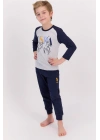 U.s. Polo Assn Karmelanj Erkek Çocuk Uzun Kol Pijama Takımı
