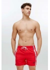 Erkek Kırmızı Orta Boy Deniz Şortu 22001
