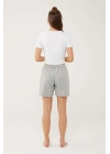 Iki Iplik, Pamuklu & Likralı, Cepli, Kadın Şort 16604