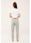 Kadın Gri Melanj Pijama Altı 16601