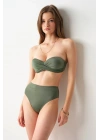Angela High Leg Bikini Tek Alt Haki 239203
