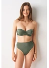 Angela High Leg Bikini Tek Alt Haki 239203