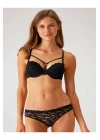 4861 Balenli Push Up Dolgulu Dantelli Fantezi Sütyen ve Külot İç Çamaşır Takımı