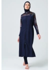 Yakut Tam Kapalı Tesettür Mayo 23512-23 Lacivert
