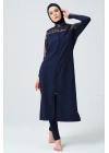 Yakut Tam Kapalı Tesettür Mayo 23512-23 Lacivert