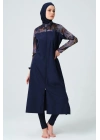 Yakut Tam Kapalı Tesettür Mayo 23512-23 Lacivert