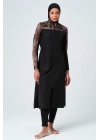Yakut Tam Kapalı Tesettür Mayo 23512-23 Siyah