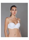 Kadın Beyaz Straplez Dolgusuz Sütyen MML2153