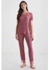 Yumuşak dokulu pijama takımı