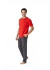 U.S. Polo Assn. Erkek Kırmızı Yuvarlak Yaka Pijama Takımı B.1O.8N.8Nİ.0CL0D
