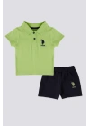 U.S. Polo Assn Lisanslı Collar Yeşil Bebek Takımı