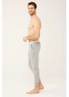 U.S. Polo Assn. Erkek Gri Melanj Ince Pamuklu Pijama Altı 18470