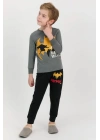 Lisanslı Dark Knight Antrasitmelanj Erkek Çocuk Eşofman Takımı L1416-c