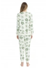 U.s Polo Assn. 17105 Kadın Yumoş Kumaş Yuvarlak Yaka Uzun Kollu Paçası Lastikli Pijama Takımı-Yeşil