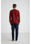U.S. POLO ASSN. - Erkek Bordo Yuvarlak Yaka Pijama Takımı