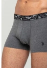 U.S. Polo Assn. Erkek Antrasit Melanj - Baskılı 2 Li Boxer